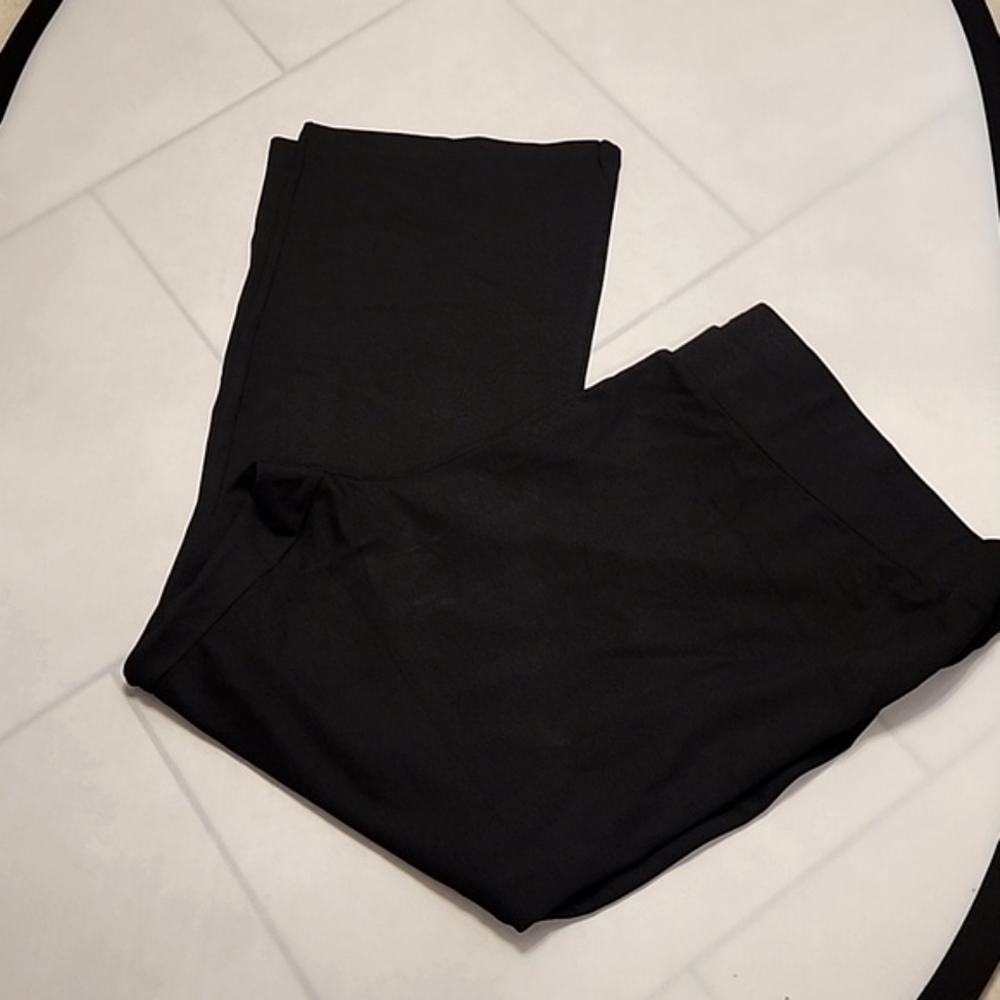 Iman Black Stretch Knit Career Pants 5XT